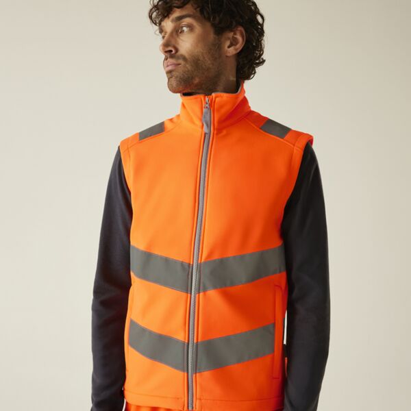 Regatta High Visibility Pro Contract Ablaze Soft Shell Bodywarmer Thumbnail